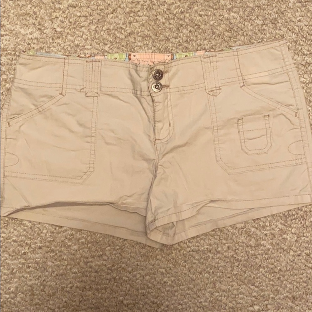 Tan size 11 junior lightweight shorts